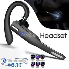 Bluetooth 6.1 Trucker Wireless Headset Earpiece Dual Mic Earbud Noise Cancelling