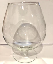 Giant Clear Glass 8" x 6" Brandy Snifter glass, Vase, tip jar