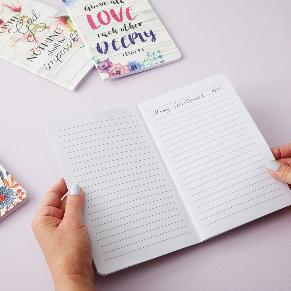 6-Pack Floral Themed Daily Prayer Journal for Women, Notebooks for Study, 5x8 in - Image 3 of 4