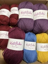 Palette Yarn 13 Skeins Variety Size Brands Colors  Weights Knit Picks Etc