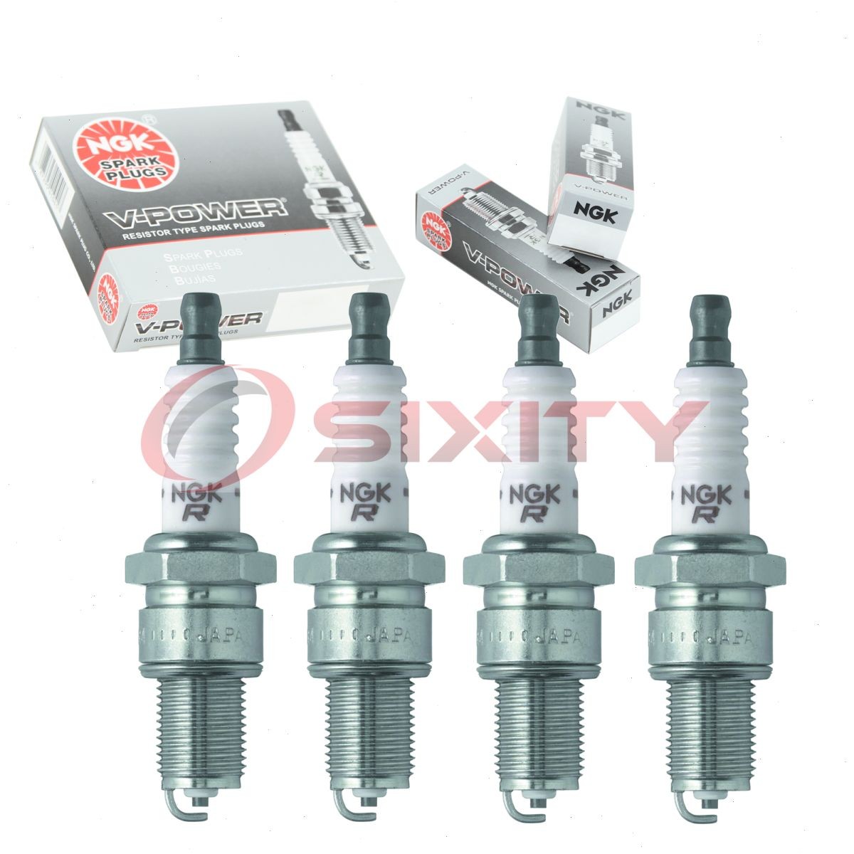 4 pc NGK 6261 BPR6EY-11 V-Power Spark Plugs for W20EXR-U11 999-06910-P9-017 tl
