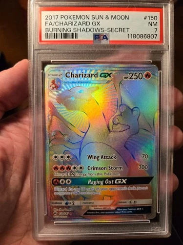 Charizard GX (Secret) 150/147 PSA 7 Sm-Burning Shadows Holo