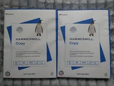2 pack - Hammermill Multi-Use Copy Paper 20 lb., 8.5" x 11", 500 Sheets, 2 Reams