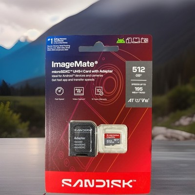 SanDisk ImageMate 512GB MicroSDXC UHS-1 Memory Card with Adapter