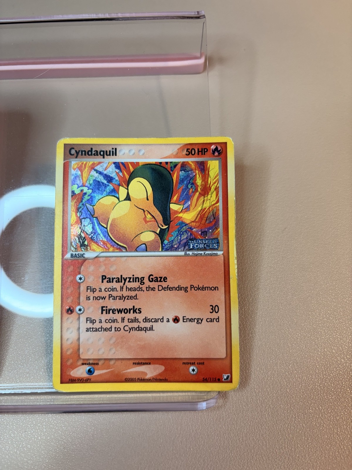 Pokemon TCG Cyndaquil 54/115 Unseen Forces Reverse Holo Common 2005: HP