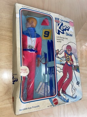 Vintage Gold Medal Olympic Ken Skier #7261 Mattel 1974 NRFB Good Shape Rare