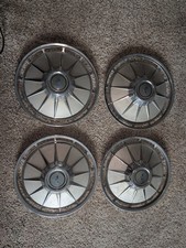 Set Of Four 4 Antique Vintage Oem Chevy 1960 1961 Corvair 13 Hubcaps Set Of Four 4 Antique Vintage Oem Chevy 1960 1961 Corvair 13 Hubcaps
