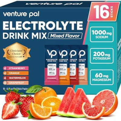 Venture Pal High Sodium Sugar Free Electrolytes Powder Packet - Hydration Packet