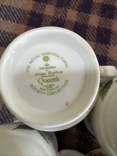 Queen's The Royal Horticultural Society The Garden Collection 4 Cups Mugs - Picture 9 of 12