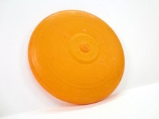 Vintage 1960s Wham-O Flying Saucer Orange 9 inch Frisbee Disc with Planets