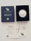 2017-W BURNISHED AMERICAN SILVER EAGLE IN OGP WITH COA