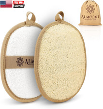 Natural Loofah Exfoliating Body Scrubber, Made with Natural Egyptian Shower Loof