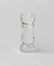 -  Fève verre pièce de jeu d'échecs Tour