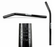 XTENDO 400mm Variant 22.2mm Layback Black CROMO Bicycle Seatpost BMX/FREESTYLE.