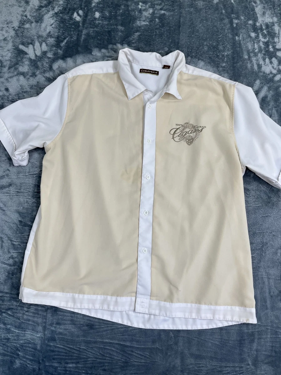 Cubavera Men's Classic Guayabera Shirt Short Sleeve in Micro Chip Beige