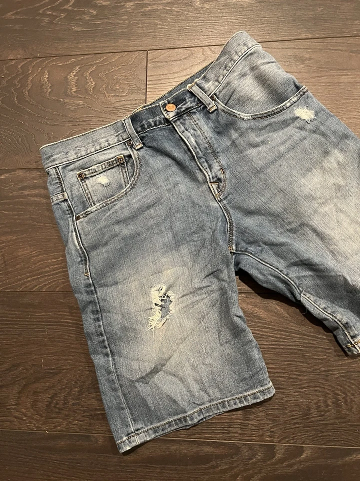 Pantalones cortos ajustados de verano GAP Bermudas Jean desgastados talla 26/2 Foto 4 de 4