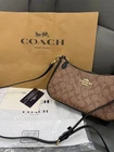 COACH Teri Shoulder Bag CA548 Signature Canvas Brown New