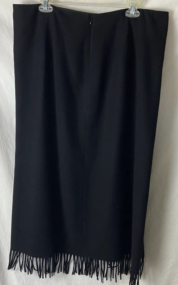 Falda Pendleton Vintage 100% Lana Flecos Negra Academia Country EE. UU. Talla 16W Foto 2 de 4