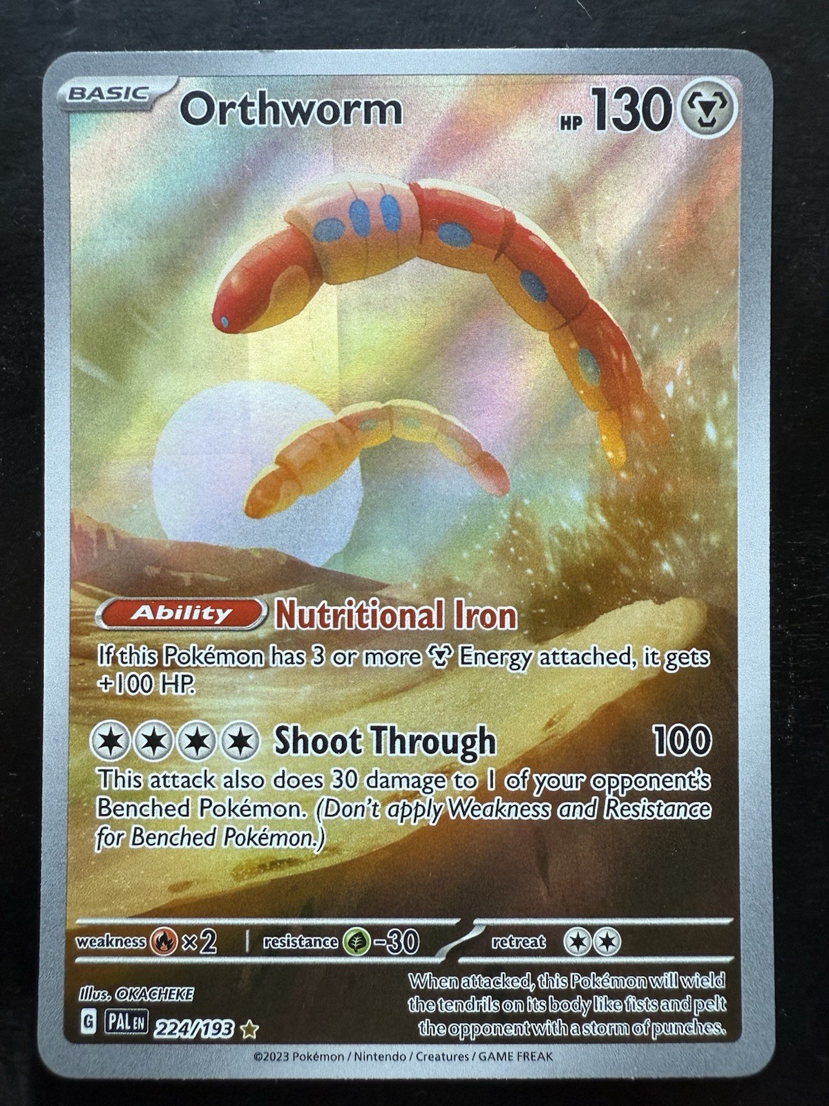 Orthworm 224/193 Illustration Rare Paldea Evolved Pokemon Holo (NM)