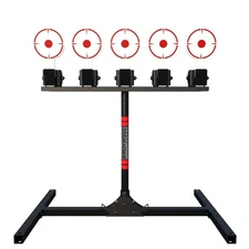 Birchwood Casey 5 Spring Loaded Self-Resetting Targets w/ Plate Rack, : BC-5TPR