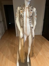 EMBELLISHED SHEER LONG SLEEVE BEADED CAPE SIZE S SMALL