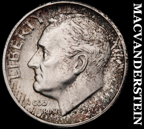 1950-S Silver Roosevelt Dime - Choice Gem Brilliant Unc  Lustrous  #G7761