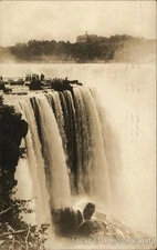 Niagara Falls, NY New York Falls Overlook 1c stamp Original Vintage RPPC
