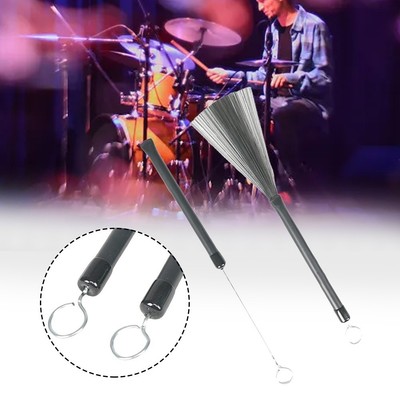 Telescopic Steel Wire Retractable Drum Brushes Plastic Handle Clear Soft Tones