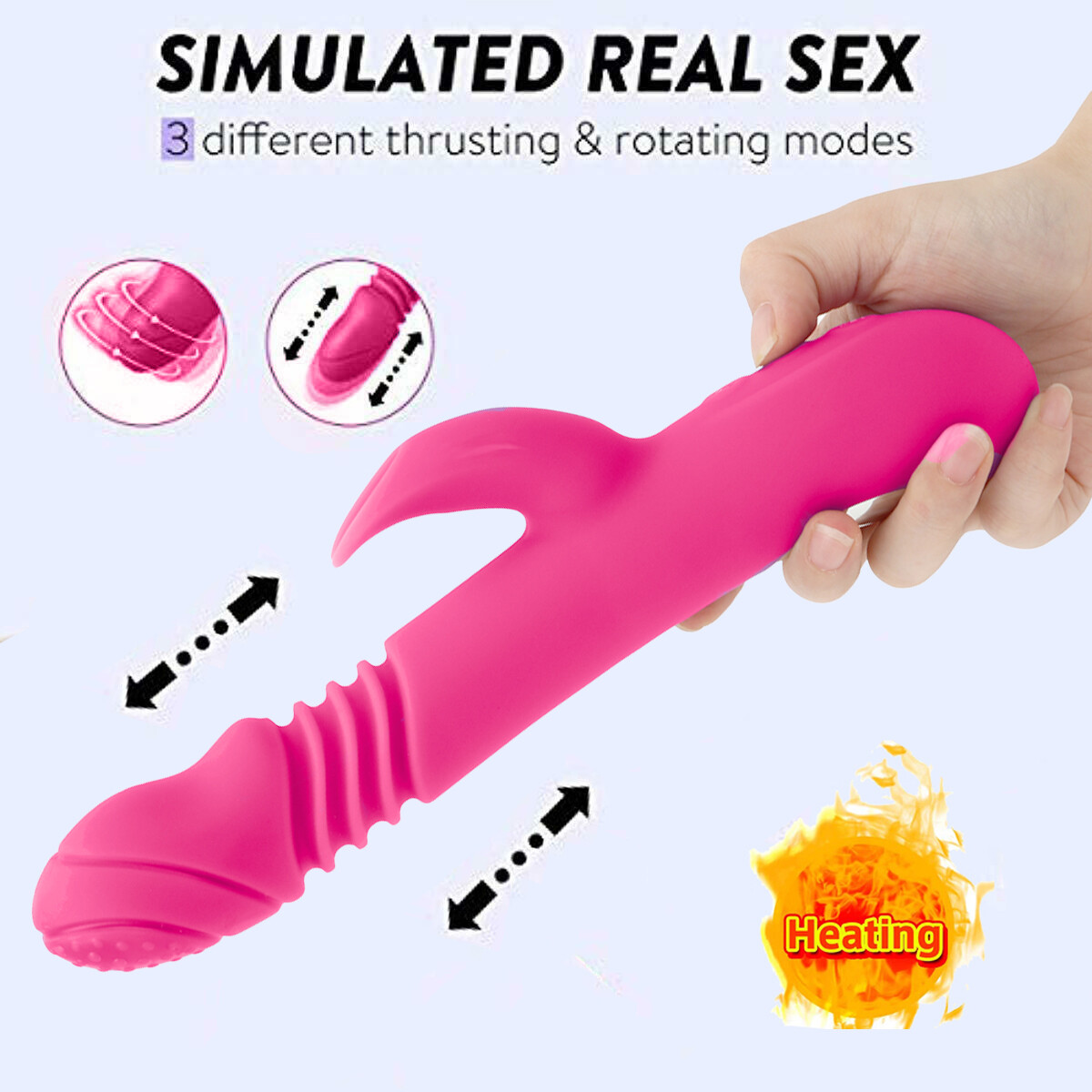 Heating-Thrusting-Rabbit-Vibrator-G-Spot-Dildo-Female-Adult-Sex-Toy-Lubricants  | eBay