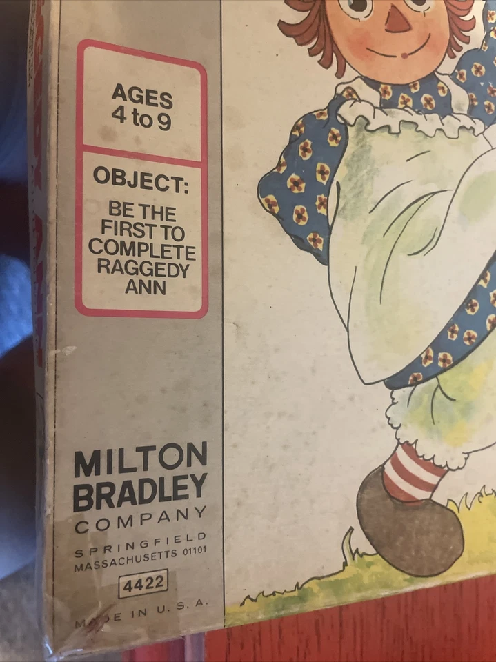 Juego de Mesa Vintage 1974 "Raggedy Ann", Milton Bradley Little Folks Juego Completo Foto 3 de 4