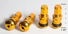 1.45" Orange Gold Bolt In Valve Stems Fits Standard 0.453" Stem Holes (Set of 4)