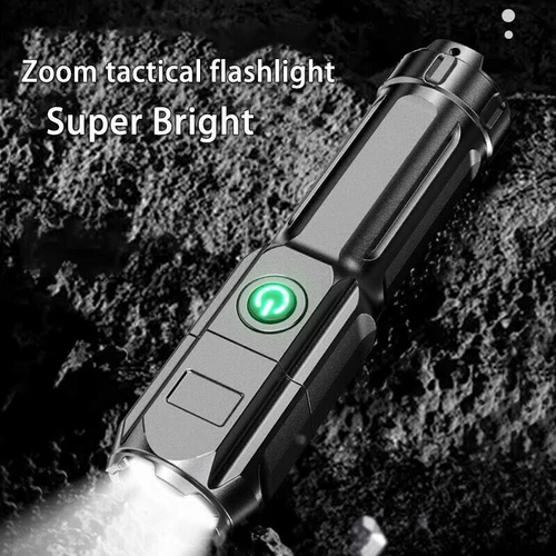 Linterna LED recargable 990000LM táctica súper brillante antorcha con zoom - Imagen 9 de 11