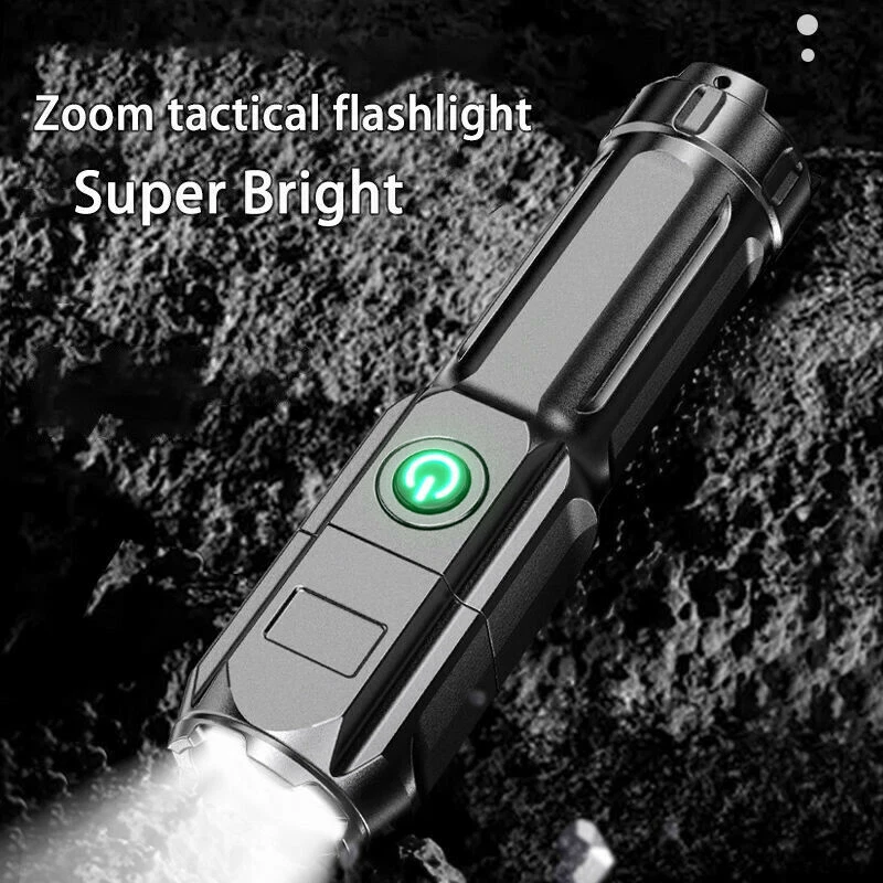 Rechargeable 990000LM LED Flashlight Tactical Police Super Bright Torch Zoomable - Image 2 of 4