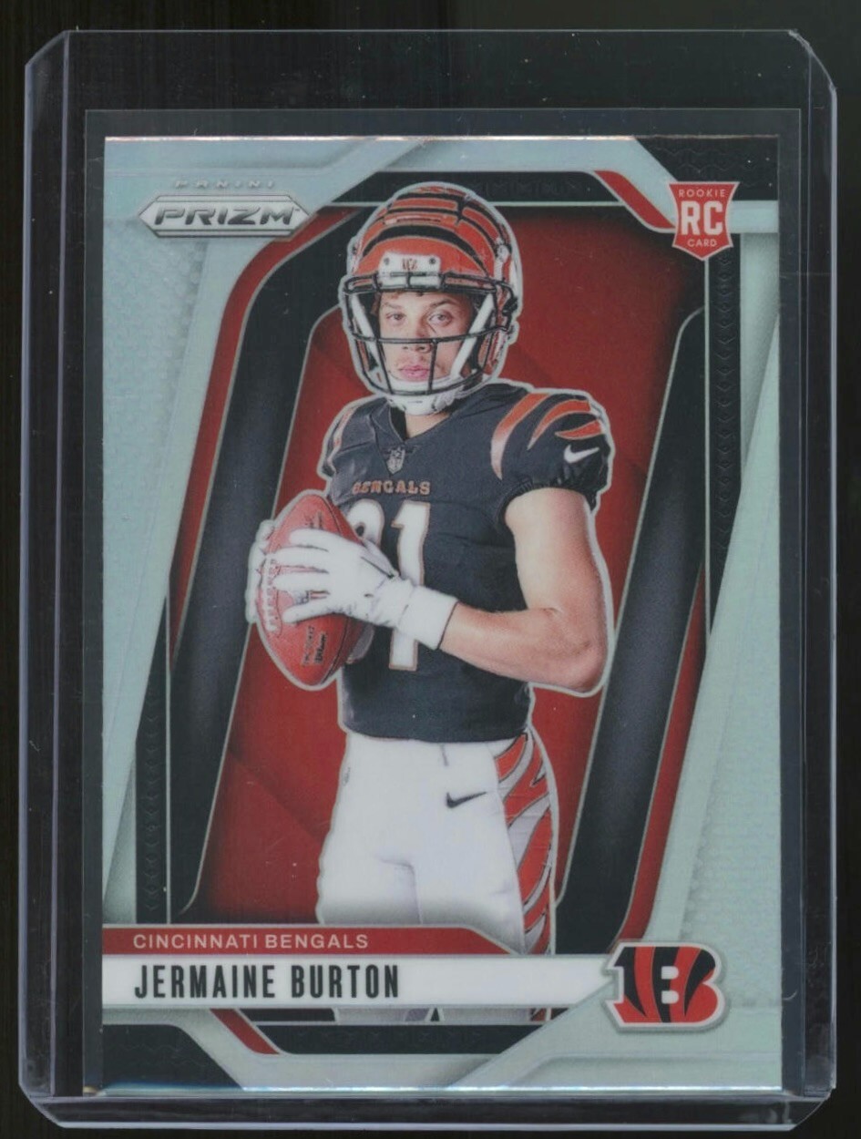 JERMAINE BURTON 2024 Panini Prizm Bengals SP Silver Prizm Variation Rookie Card