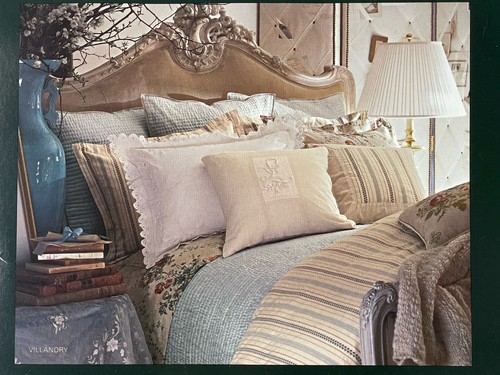 NEW *RALPH LAUREN Sateen *STANDARD PILLOWCASES Villandry Floral SHABBY Cream - Picture 2 of 8