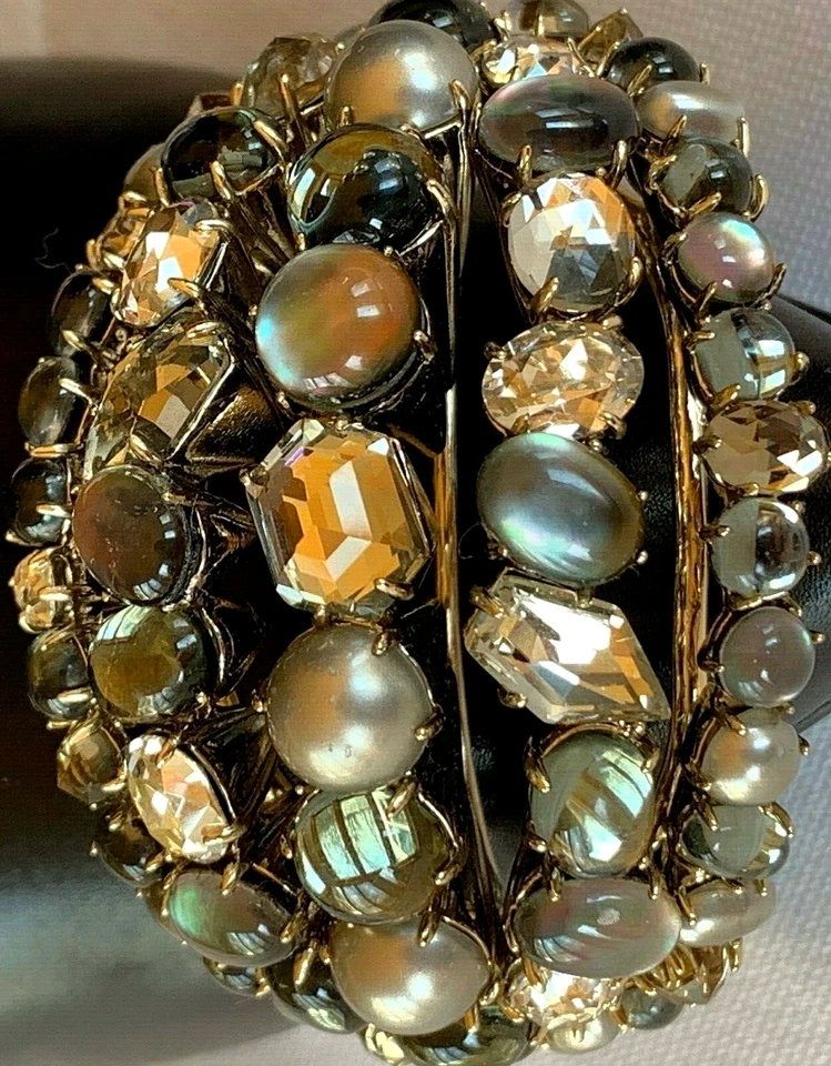 PULSERA BRAZALETE DE CRISTAL DE CUARZO ALEXIS BITTAR PIEDRAS SEMIPRECIOSAS CHAPADA EN 14K NUEVA CON ETIQUETAS Foto 4 de 4