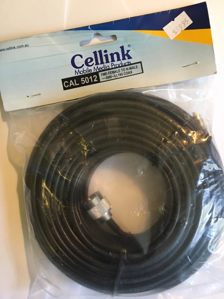 Yagi Coaxial Lead x20 Metres "N" Connector-M to FME-F LL195 Low-Loss CAL5012 - Image 3 of 4