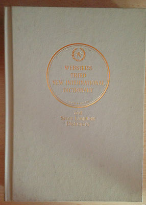 WEBSTER'S THIRD New International Dictionary Volume III S to Z