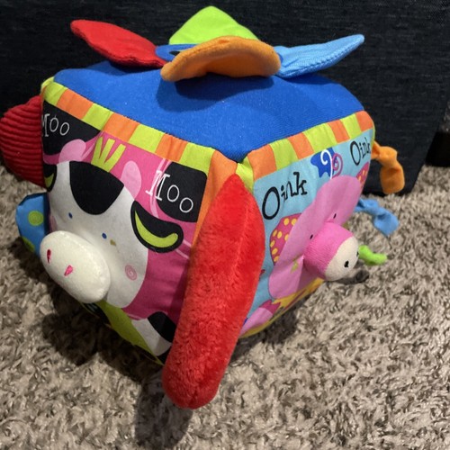 Melissa & Doug K's Kids Musical Farmyard Soft Cube Plush Toy Animal Sounds