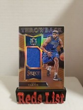 2016-17 Select Throwback Memorabilia Copper Prizm 37/49 Vince Carter Mavericks