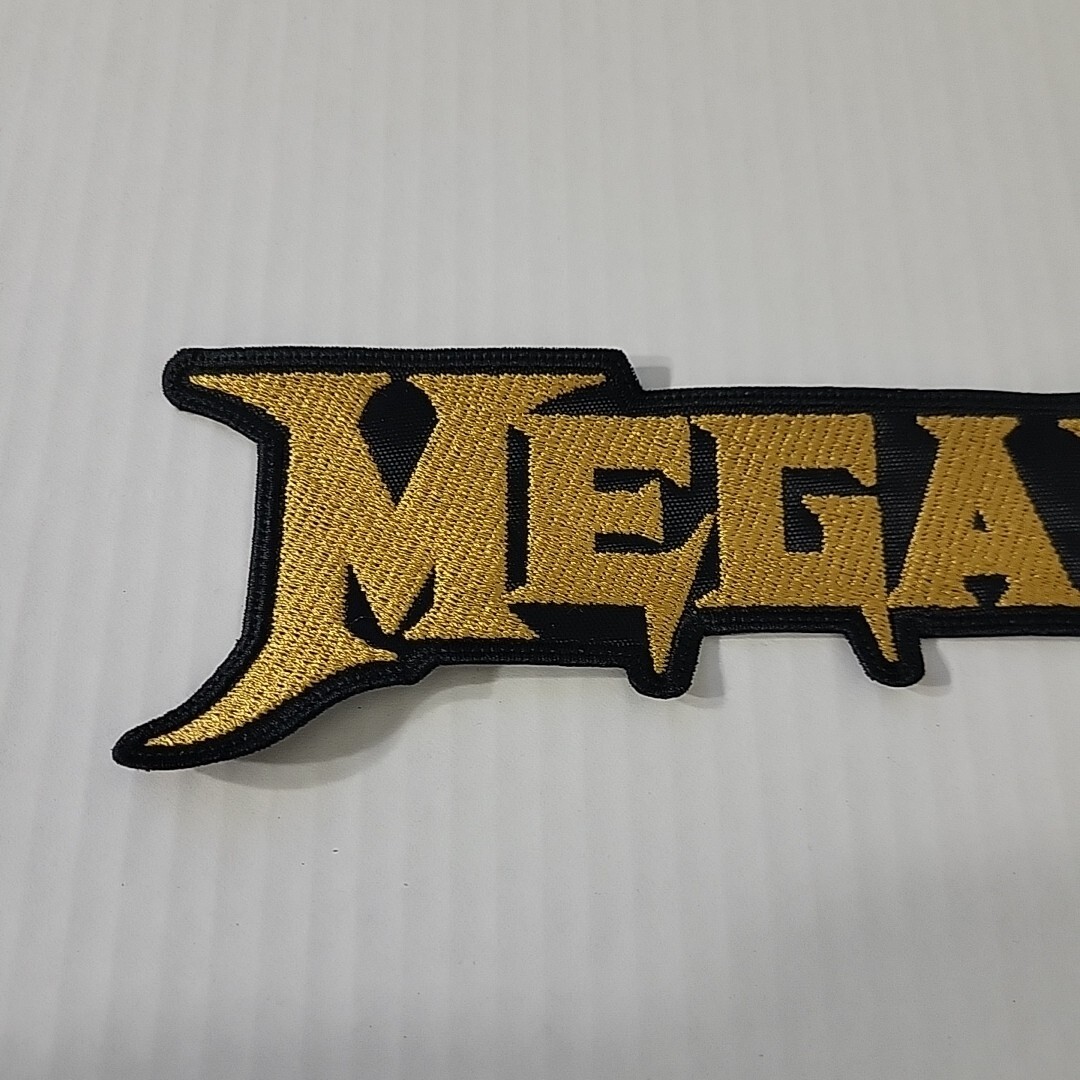 MEGADETH Shaped Gold Band Logo BACK PATCH BIG Embroidered | eBay
