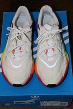 adidas gazelle silver green womens Women's Waterproof White Sneaker with Rainbow Sole