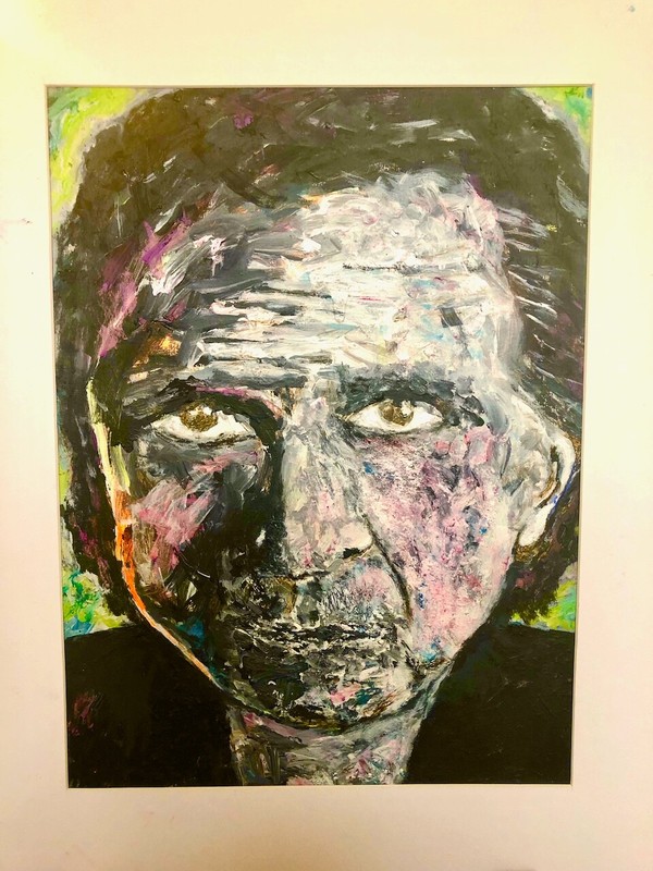 CHUCK GREATREX "JOHNNY CASH"  Abstract ORIGINAL Painting !  Real Nice!!!