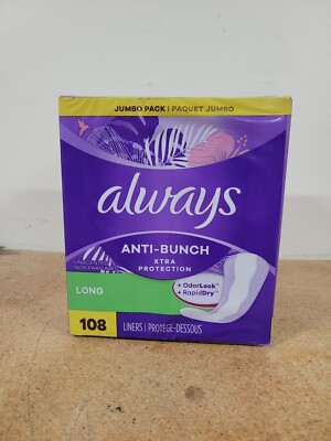 Always Anti-Bunch Xtra Protection Daily Liners Long Unscented, Anti Bunch Helps