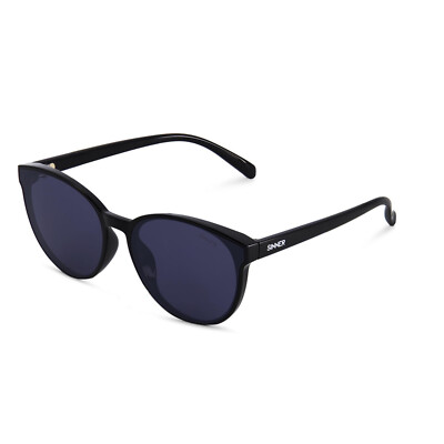 SINNER KYOTO Herren/Damen POLARISIERTE Sonnenbrille SCHWARZ/RAUCH FLASH SPIEGEL KAT.3