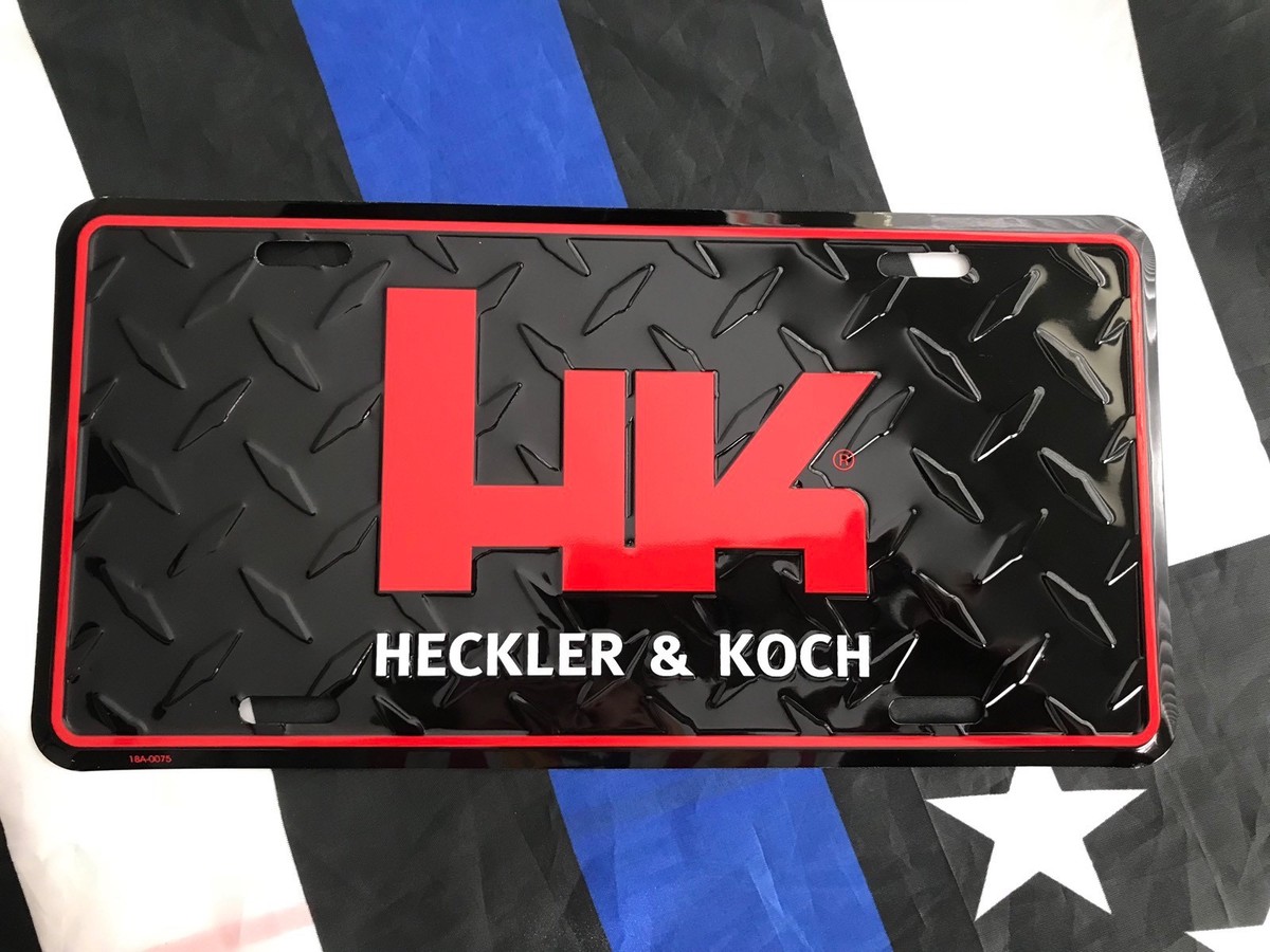 Heckler Koch HK Metal License Plate For Gun Pistol Man Cave HK P7