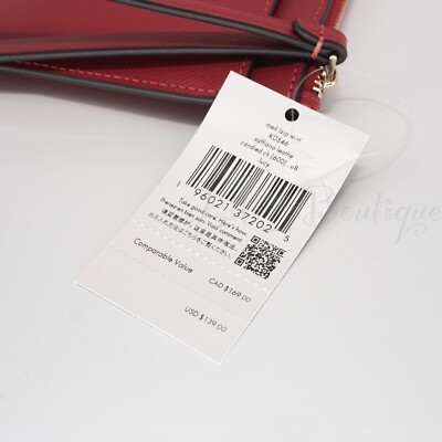 NWT Kate Spade KD546 Lucy Medium L-Zip Wristlet Saffiano Leather