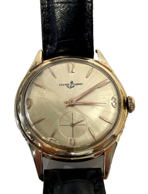 Ulysse Nardin Chronometer mens wristwatch steel case load manual screw cap