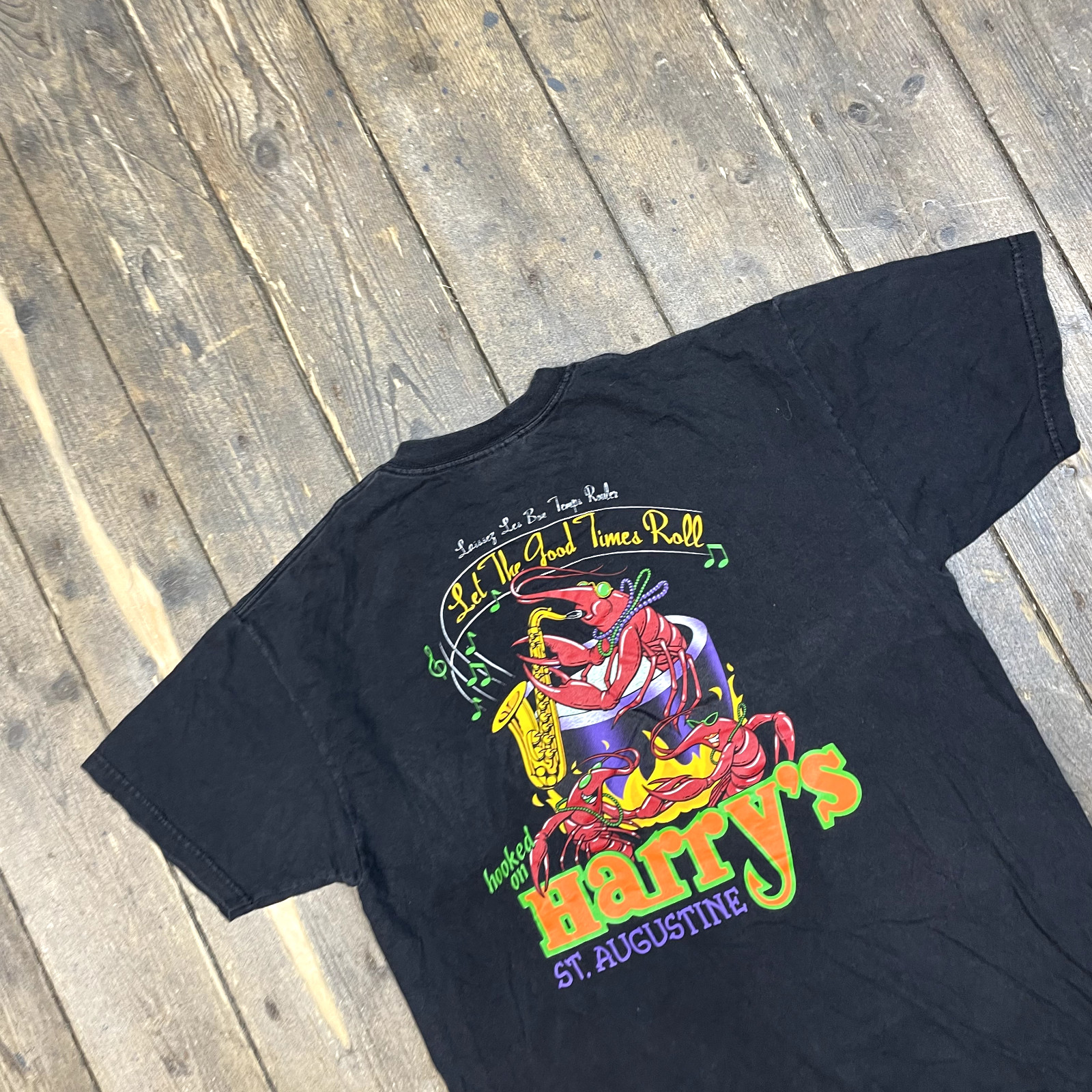 Harry's Bar & Grille T-Shirt Mens Y2K Graphic Short Sleeve Tee, Black Large image 3