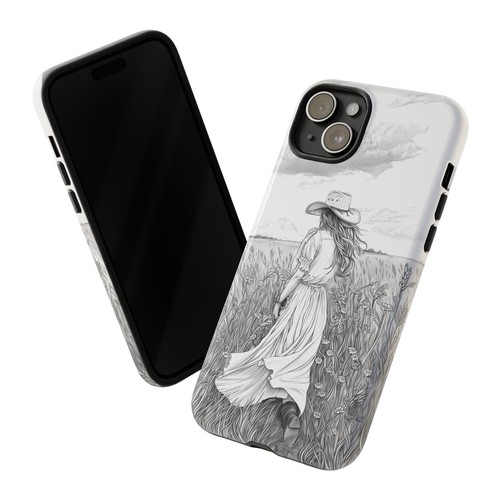 Cowgirl Drawing Field Phone Case for iPhone, Samsung Galaxy, Pixel - 第 50/240 張圖片